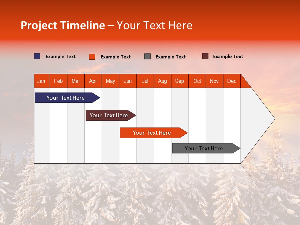Winter Mountain Sunset PowerPoint Template