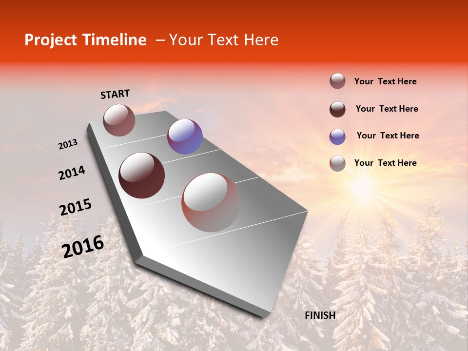 Winter Mountain Sunset PowerPoint Template