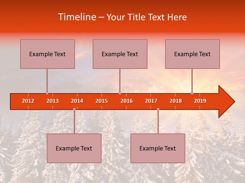 Winter Mountain Sunset PowerPoint Template