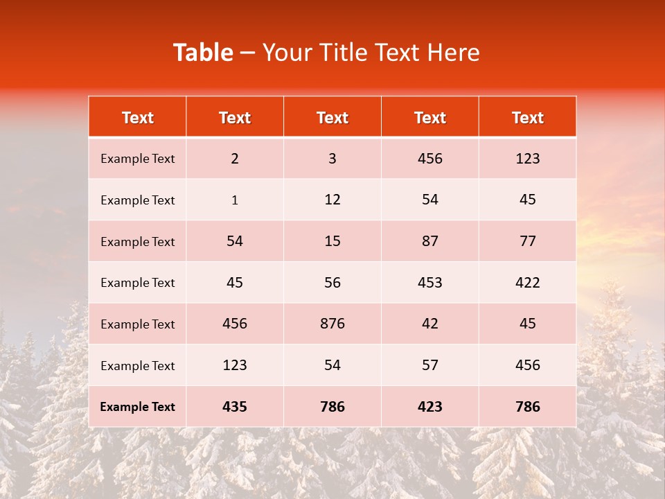 Winter Mountain Sunset PowerPoint Template