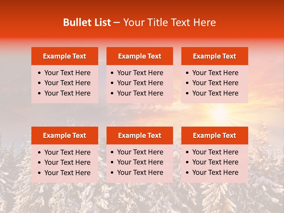 Winter Mountain Sunset PowerPoint Template