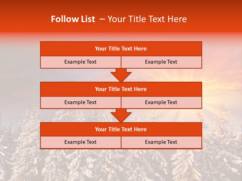 Winter Mountain Sunset PowerPoint Template