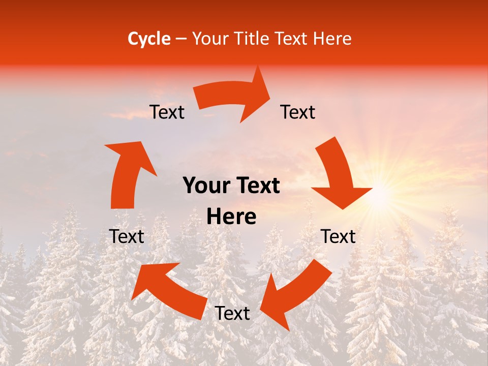 Winter Mountain Sunset PowerPoint Template