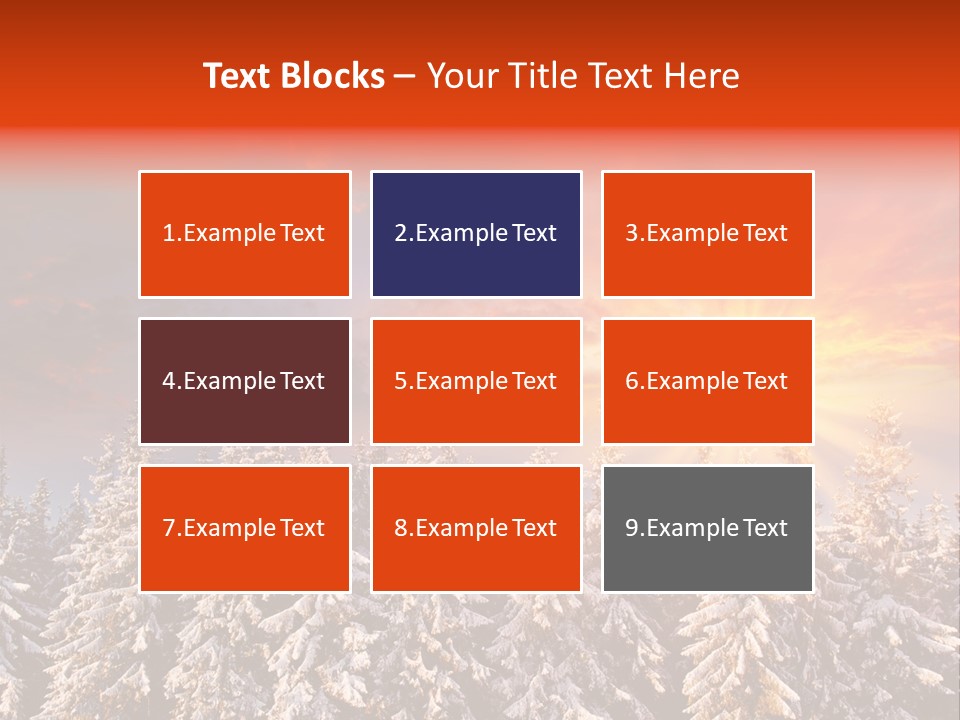 Winter Mountain Sunset PowerPoint Template