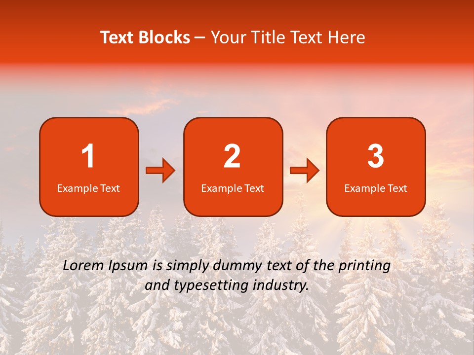 Winter Mountain Sunset PowerPoint Template
