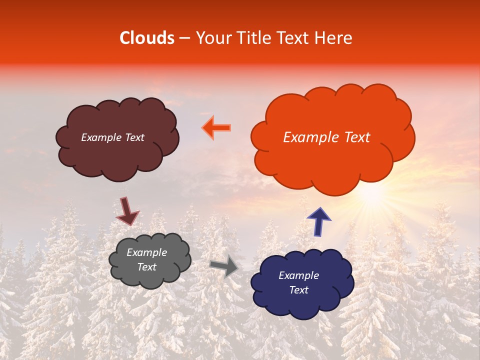 Winter Mountain Sunset PowerPoint Template