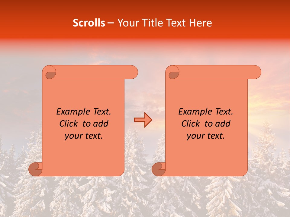 Winter Mountain Sunset PowerPoint Template