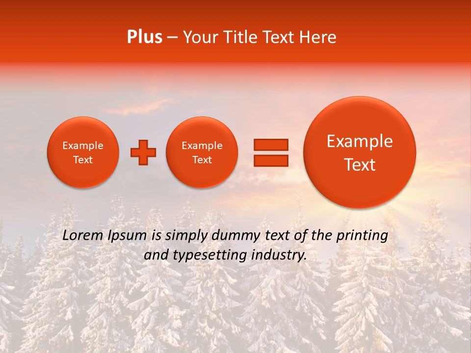 Winter Mountain Sunset PowerPoint Template