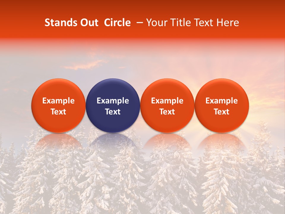 Winter Mountain Sunset PowerPoint Template