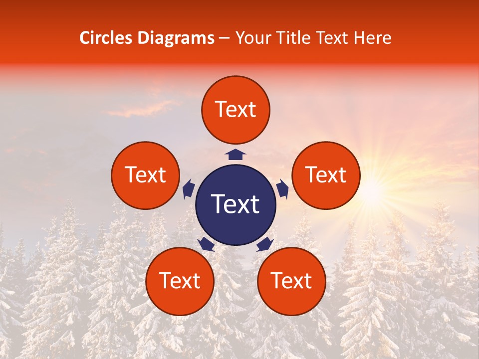 Winter Mountain Sunset PowerPoint Template