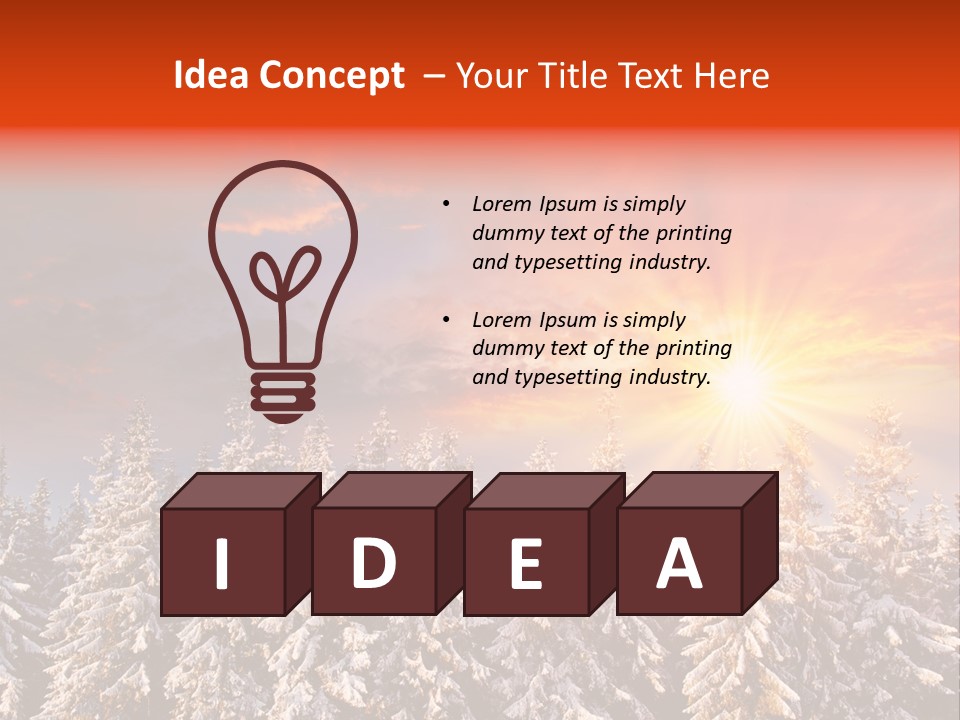 Winter Mountain Sunset PowerPoint Template