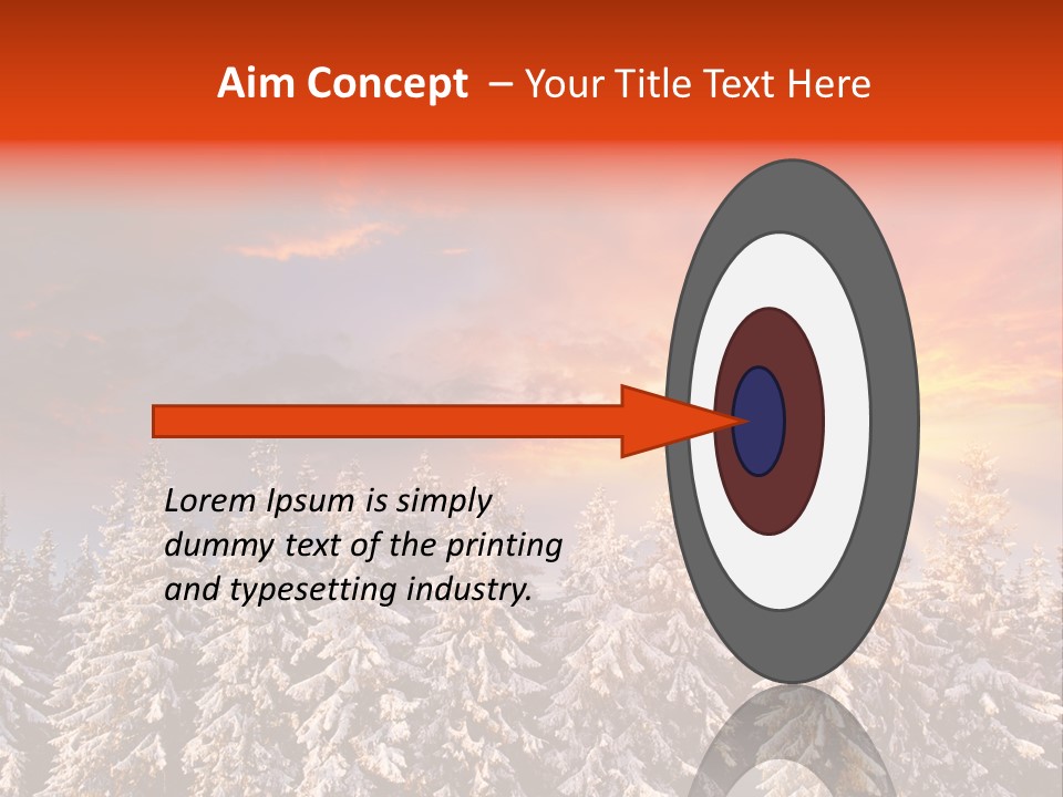 Winter Mountain Sunset PowerPoint Template