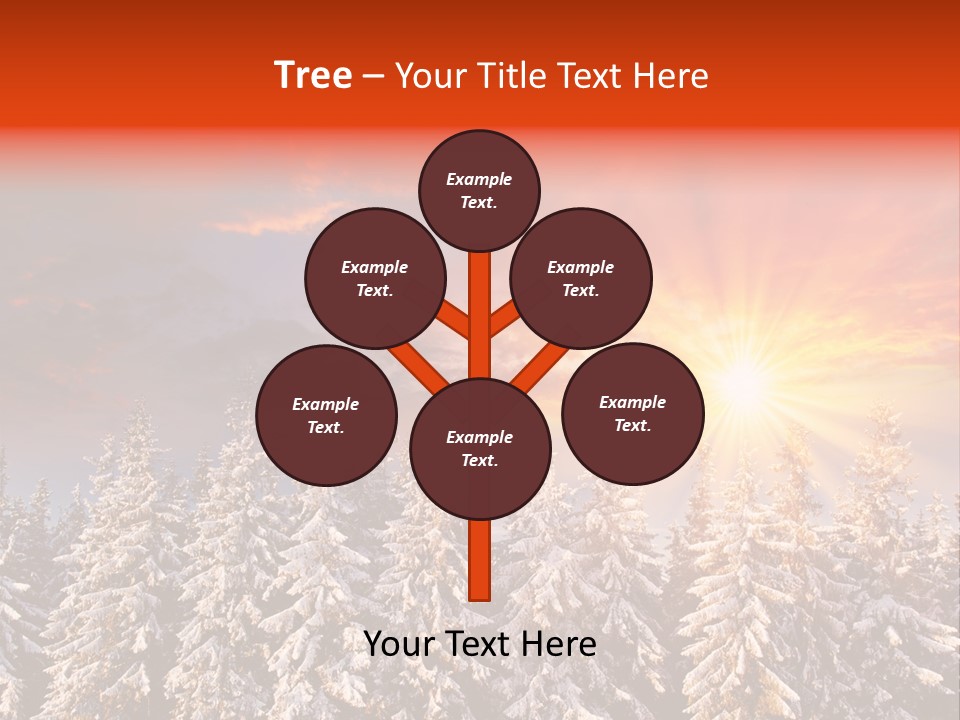 Winter Mountain Sunset PowerPoint Template
