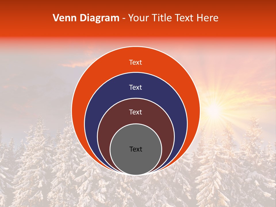 Winter Mountain Sunset PowerPoint Template