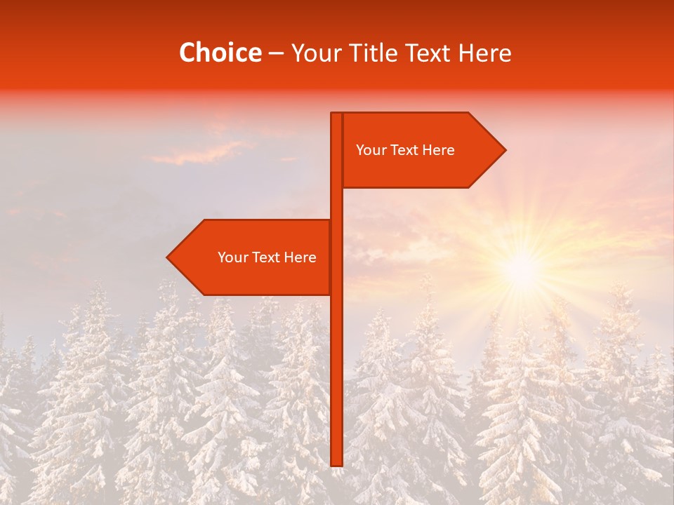 Winter Mountain Sunset PowerPoint Template