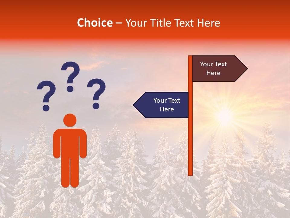 Winter Mountain Sunset PowerPoint Template
