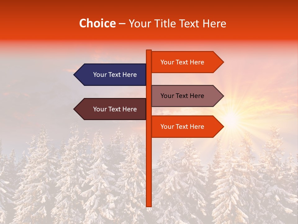 Winter Mountain Sunset PowerPoint Template