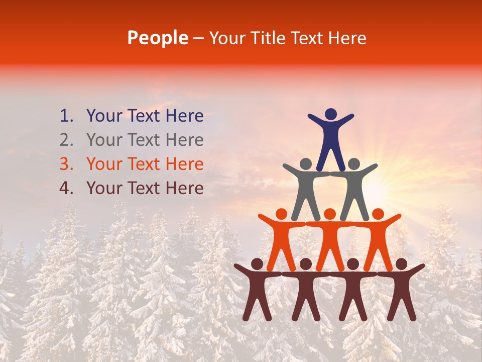 Winter Mountain Sunset PowerPoint Template