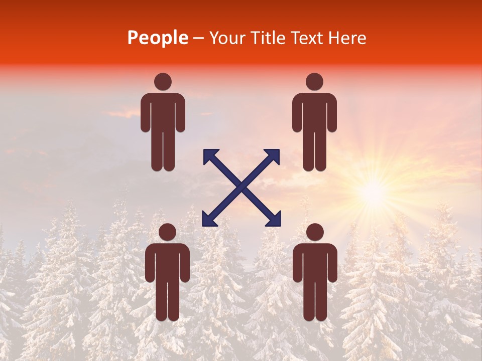 Winter Mountain Sunset PowerPoint Template