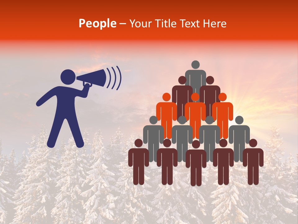 Winter Mountain Sunset PowerPoint Template