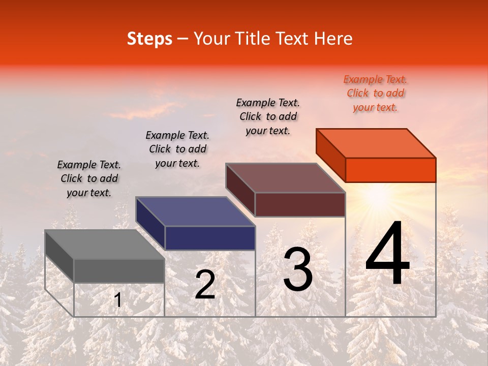Winter Mountain Sunset PowerPoint Template