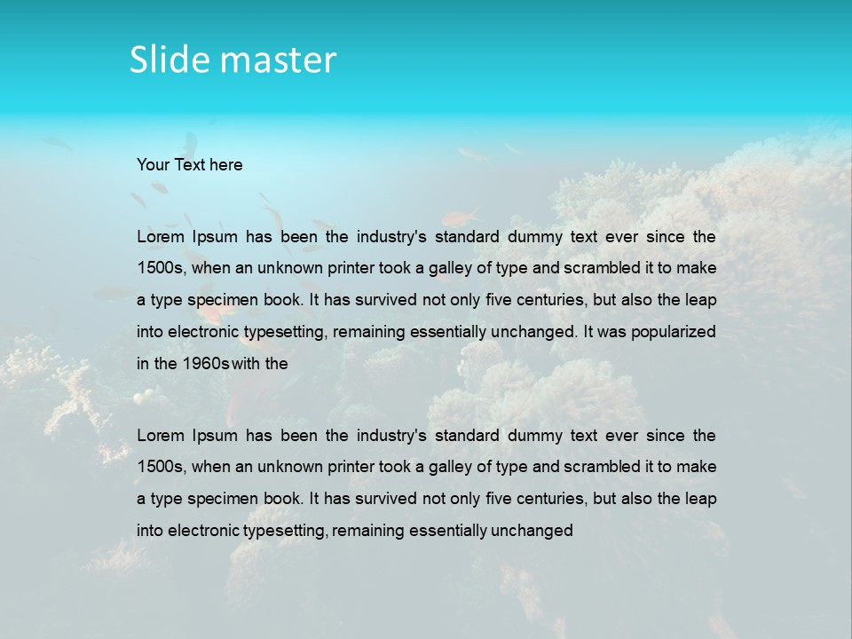 Coral Sun Ocean PowerPoint Template