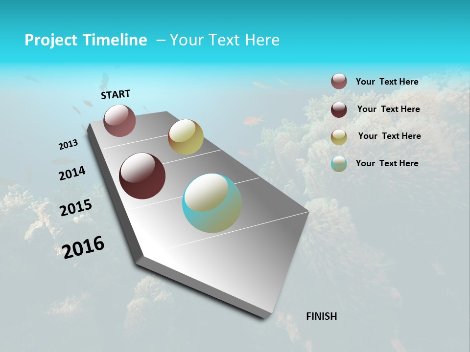 Coral Sun Ocean PowerPoint Template
