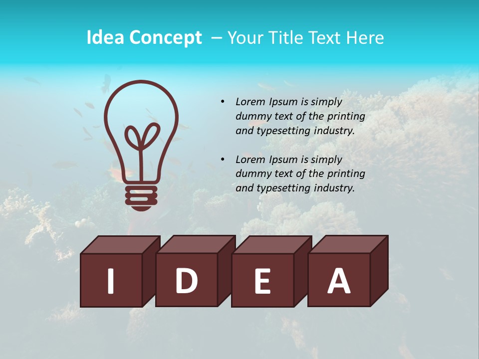 Coral Sun Ocean PowerPoint Template