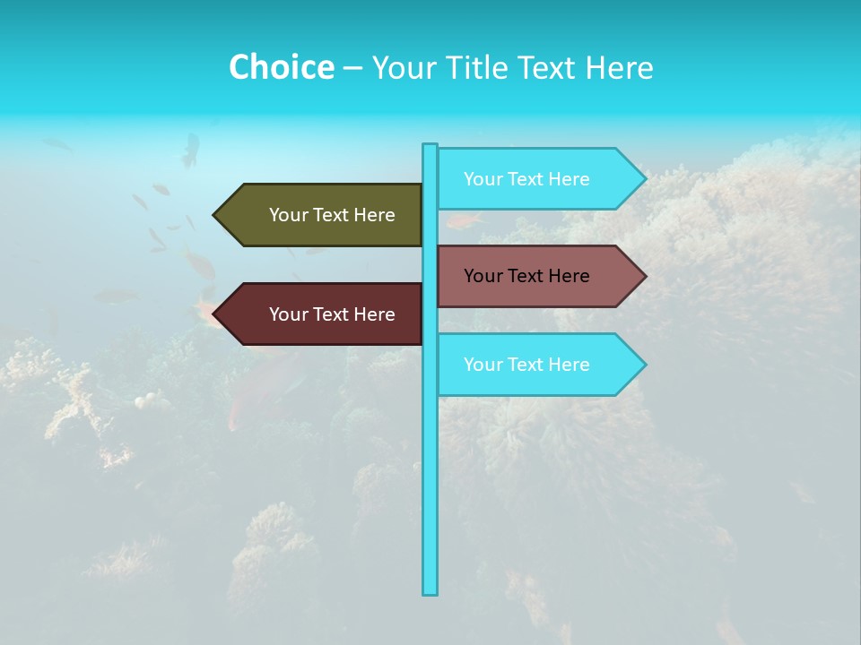 Coral Sun Ocean PowerPoint Template