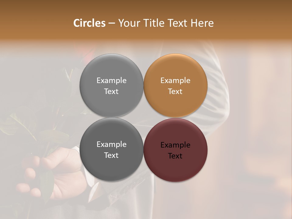 Man Holding Red Rose PowerPoint Template