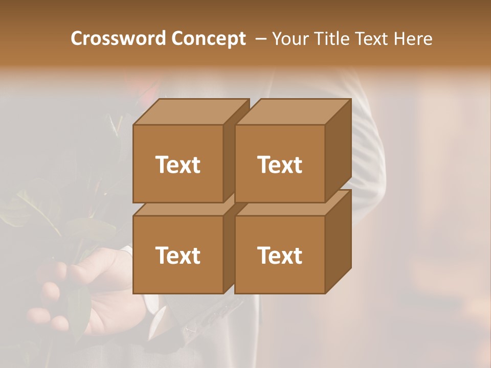 Man Holding Red Rose PowerPoint Template