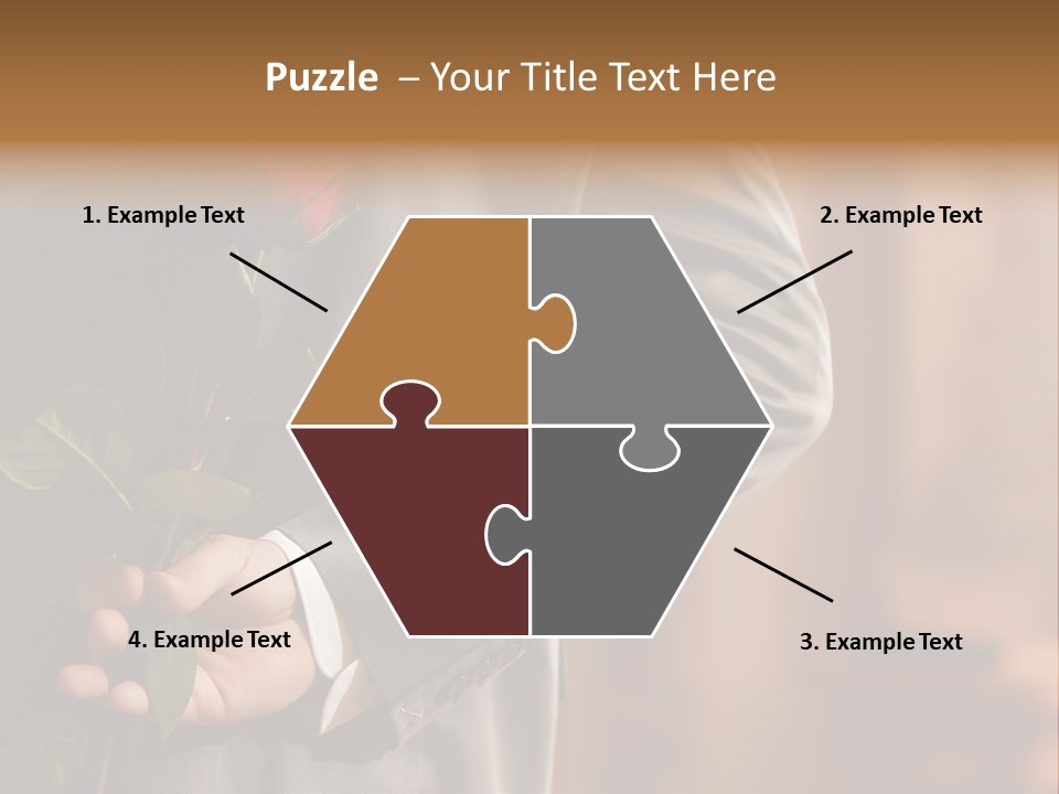 Man Holding Red Rose PowerPoint Template