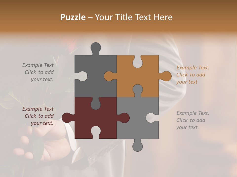 Man Holding Red Rose PowerPoint Template