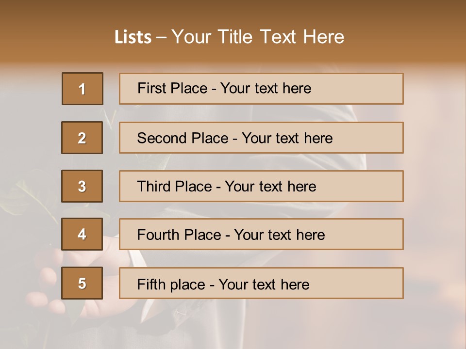 Man Holding Red Rose PowerPoint Template