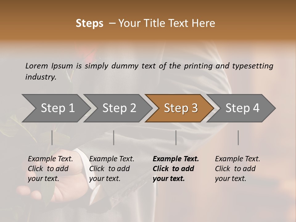 Man Holding Red Rose PowerPoint Template