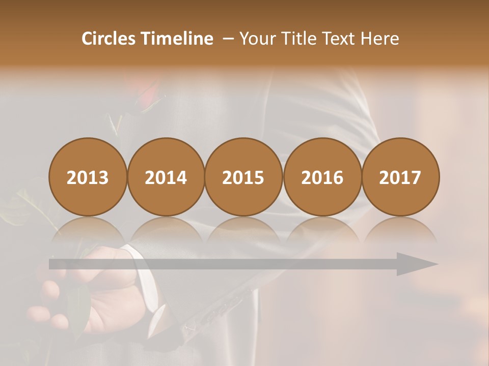 Man Holding Red Rose PowerPoint Template