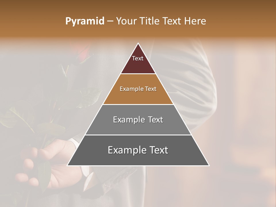 Man Holding Red Rose PowerPoint Template