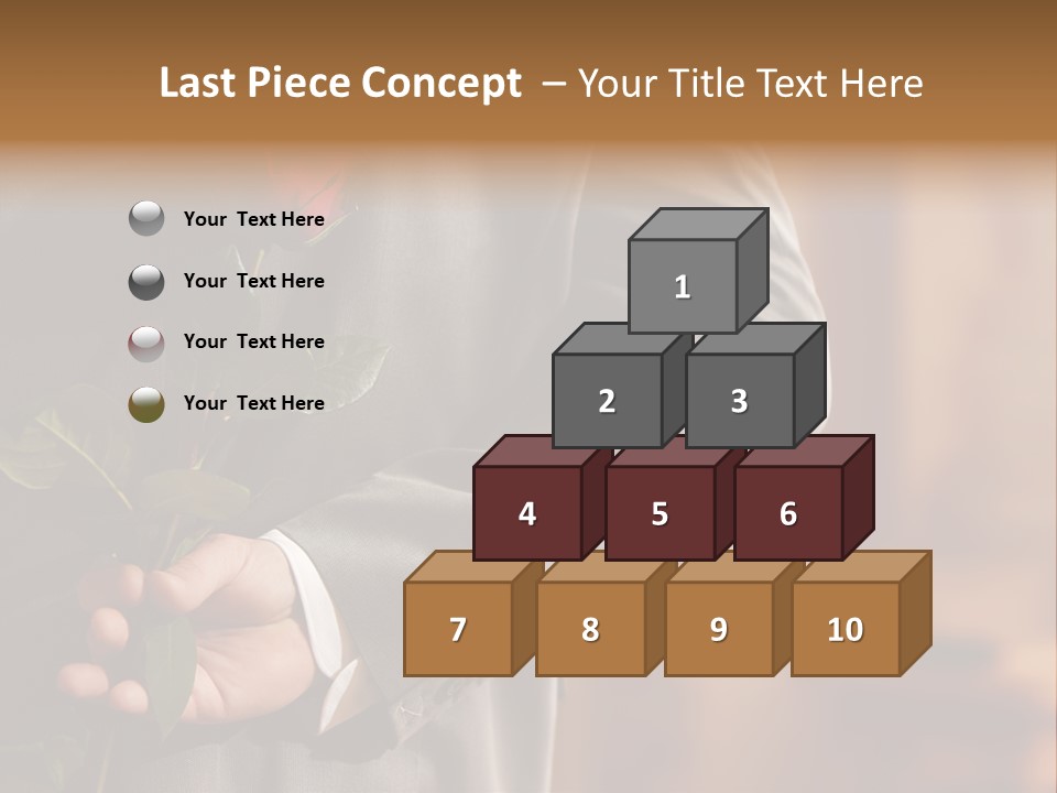 Man Holding Red Rose PowerPoint Template