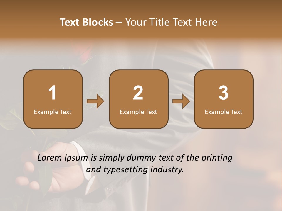 Man Holding Red Rose PowerPoint Template