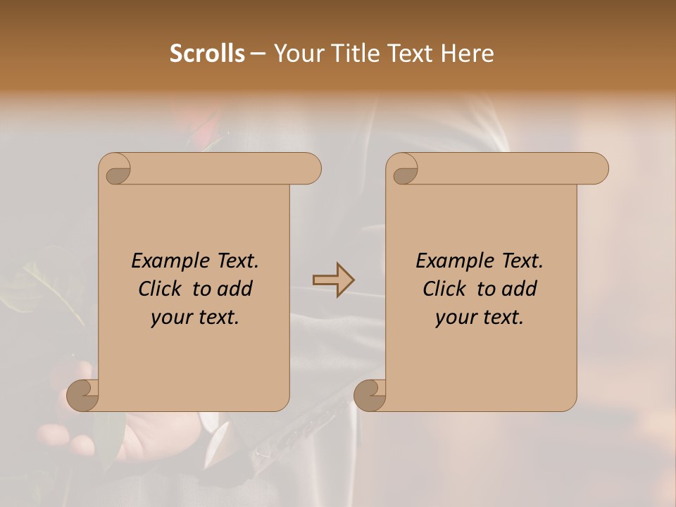Man Holding Red Rose PowerPoint Template