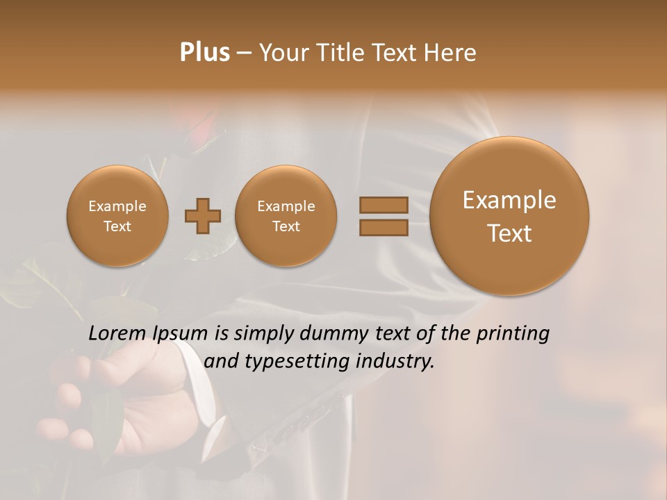 Man Holding Red Rose PowerPoint Template