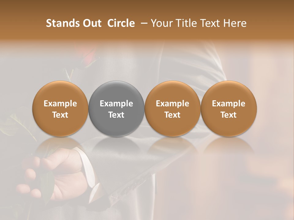 Man Holding Red Rose PowerPoint Template