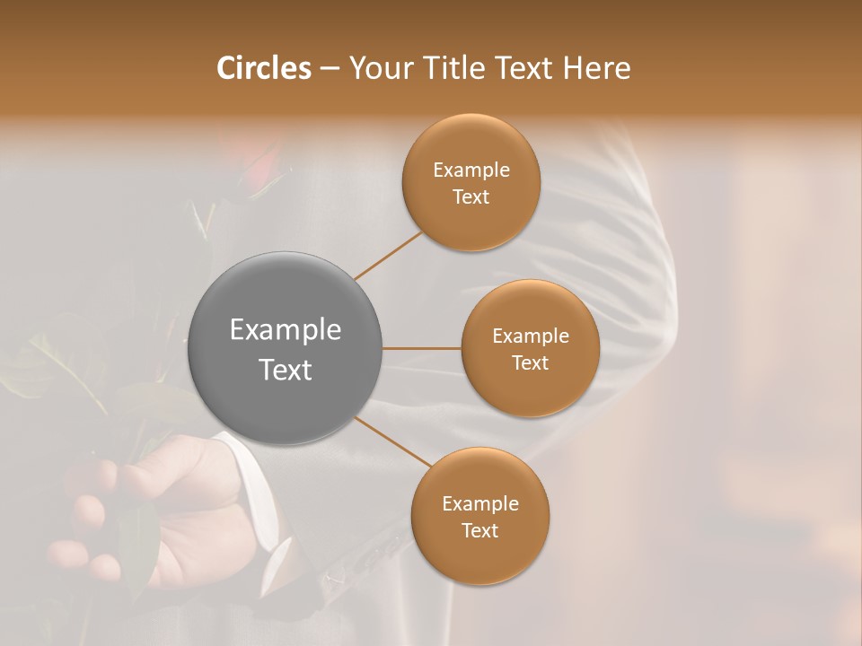 Man Holding Red Rose PowerPoint Template