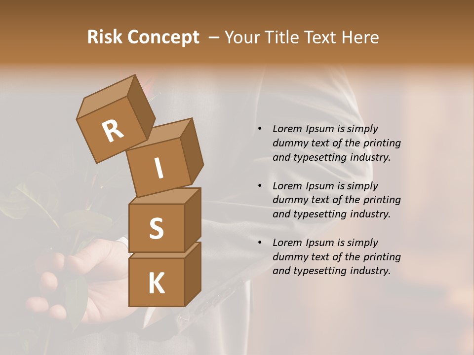 Man Holding Red Rose PowerPoint Template