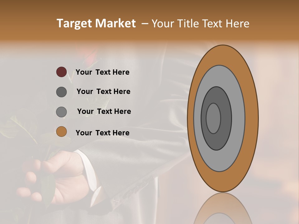 Man Holding Red Rose PowerPoint Template