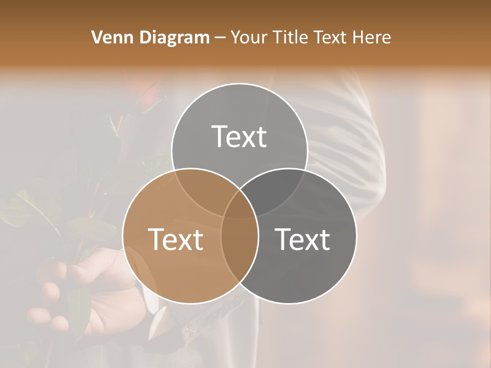 Man Holding Red Rose PowerPoint Template