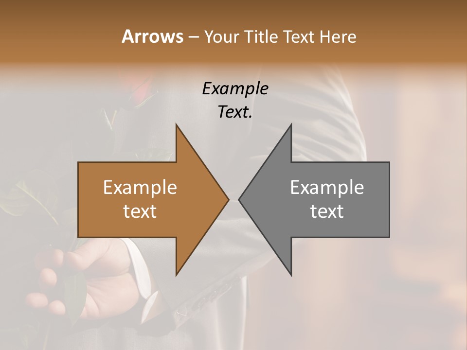 Man Holding Red Rose PowerPoint Template