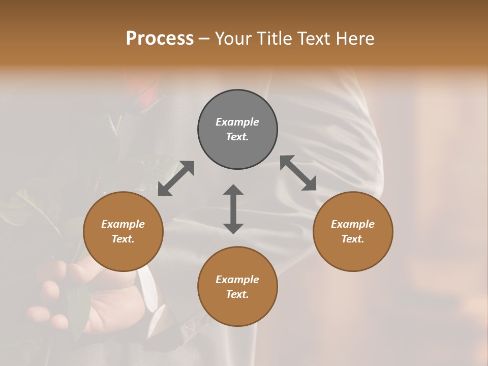 Man Holding Red Rose PowerPoint Template