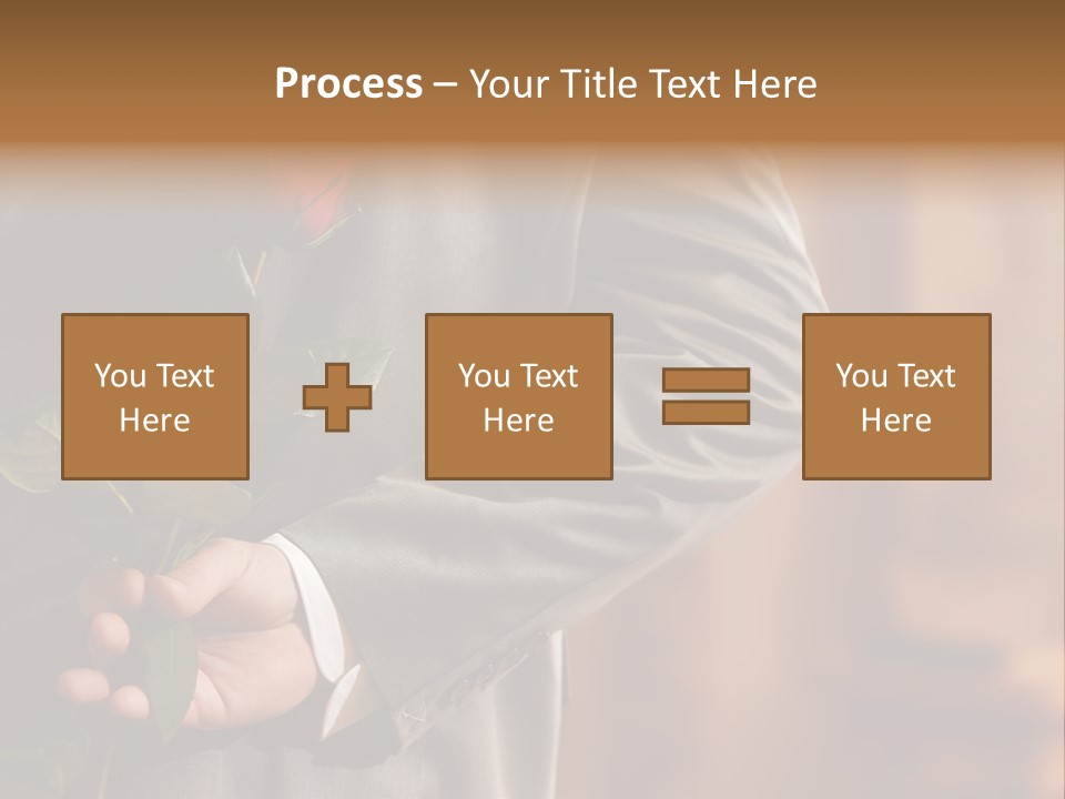 Man Holding Red Rose PowerPoint Template