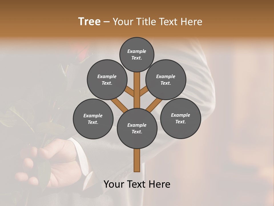 Man Holding Red Rose PowerPoint Template